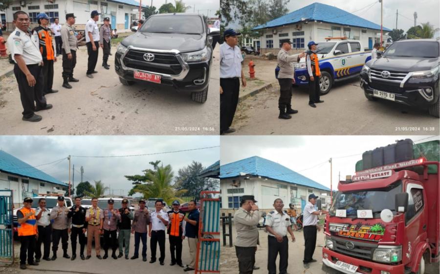 Pastikan Berjalan dengan Aman, Polsek KSKP Pulau Baai Monitoring Keberangkatan Kapal di Dermaga ASDP 