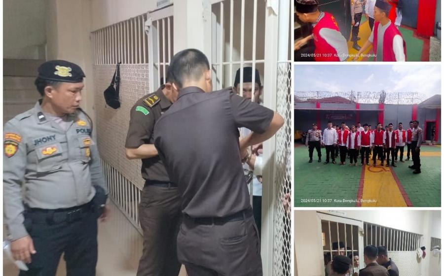 Jalani Persidangan 63 Tahanan Dikawal Polresta Bengkulu 