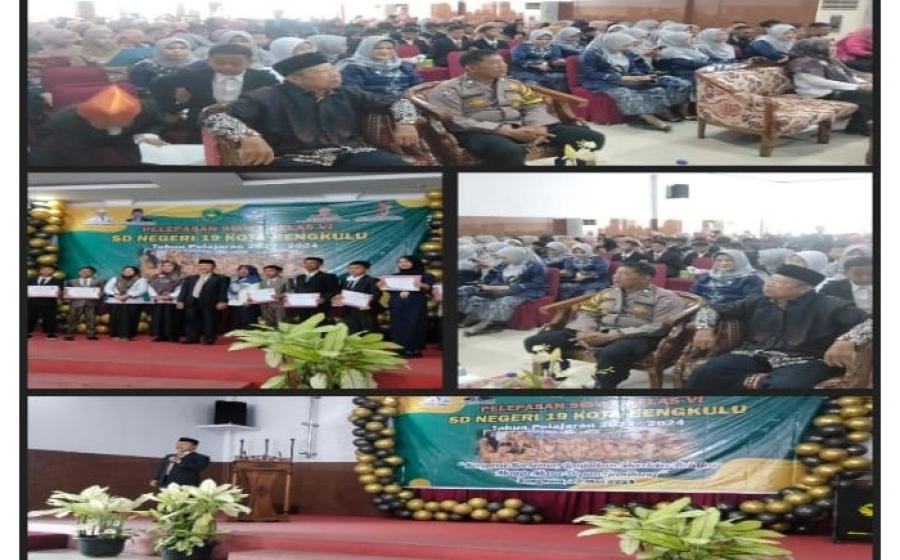 Bhabinkamtibmas Kelurahan Sawah Lebar Hadiri Perpisahan SDN 19 Kota Bengkulu