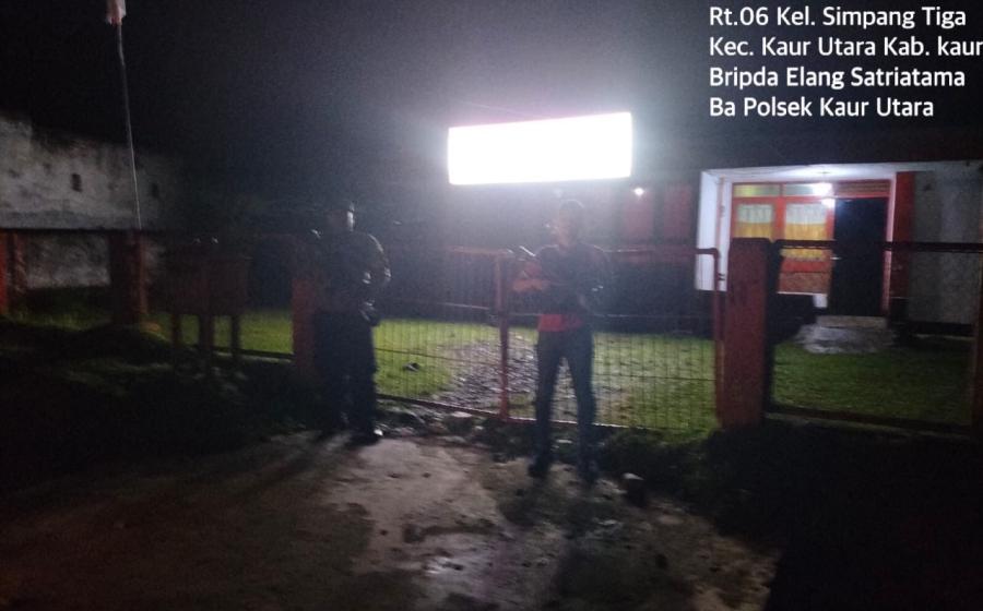 Piket Yanmas Polsek Kaur Utara Lakukan Monitoring Tempat Rawan Kamtibmas, Antisipasi Tindak Pidana 3C 