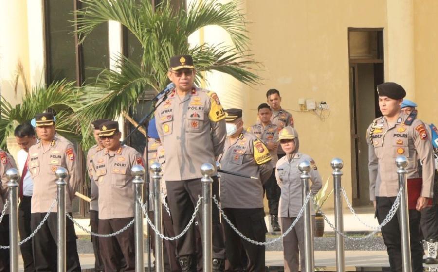 Kapolda Bengkulu Pimpin Apel Pagi, Tekankan Kesiapan Anggota Jelang Pilkada