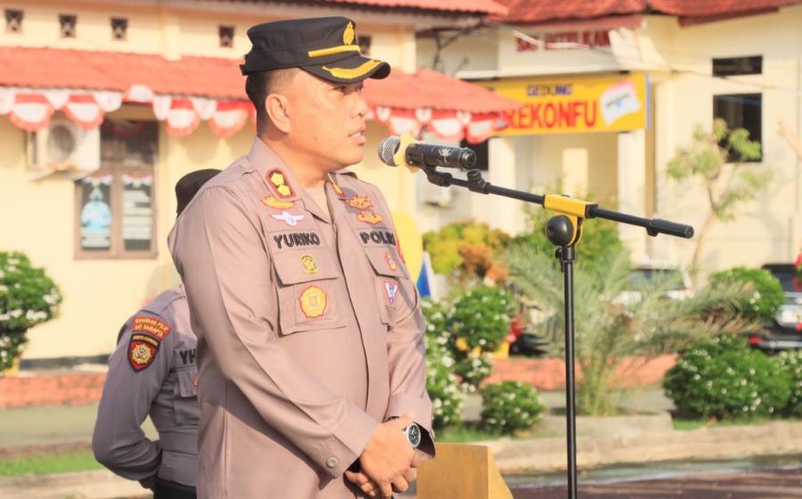 Kapolres Kaur Pimpin Apel Jam Pimpinan dan Sampaikan Beberapa Penekanan
