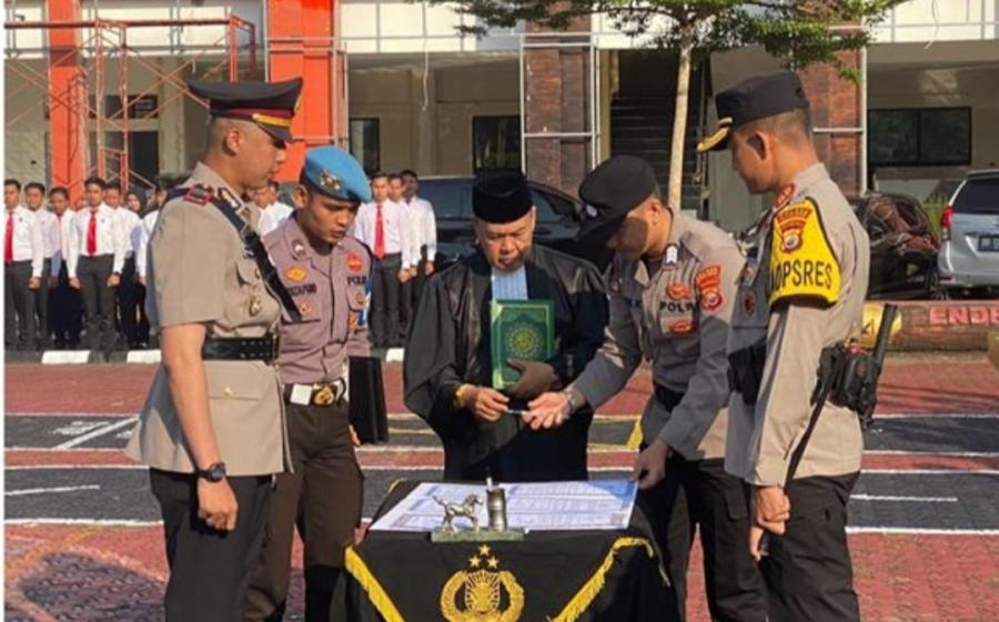 Kapolres Rejang Lebong Pimpin Sertijab Kasat Intelkam dan Kapolsek Padang Ulak Tanding 
