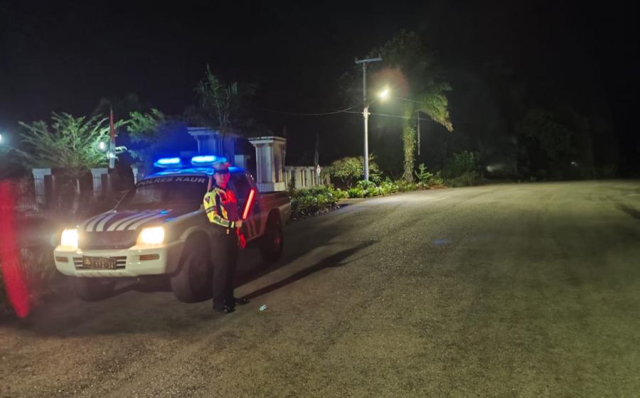 Antisipasi Balap Liar, Satlantas Polres Kaur Gelar Patroli Malam 