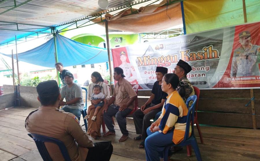 Ciptakan Harkamtibmas, Polsek Sindang Kelingi Gelar Minggu Kasih  
