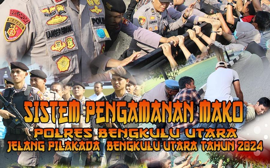 Antisipasi Gangguan Kamtibmas, Personel Polres Bengkulu Utara Gelar Simulasi Sispam Mako