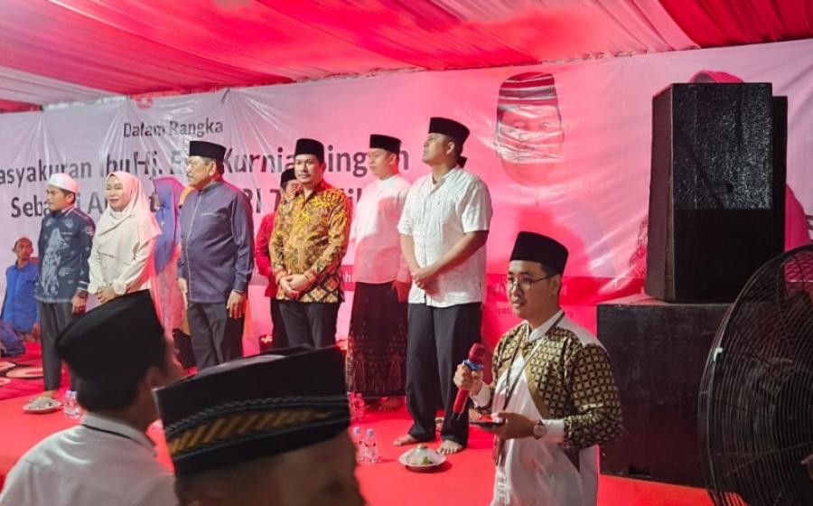 Kapolsek Ketahun Hadiri Tabligh Akbar dan Tasyakuran Hj. Eko Kurnia Ningsih Mian