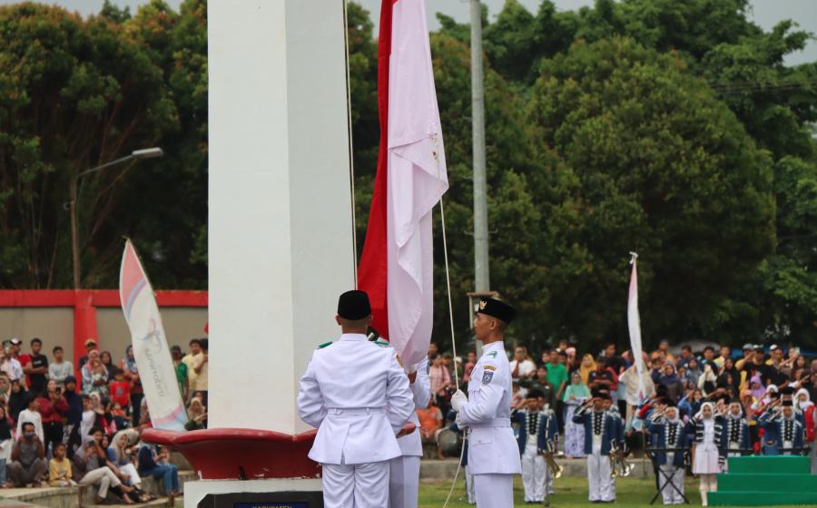Sukses, Upacara Penurunan Bendera HUT ke-79 RI di Bengkulu Utara  Berjalan Lancar