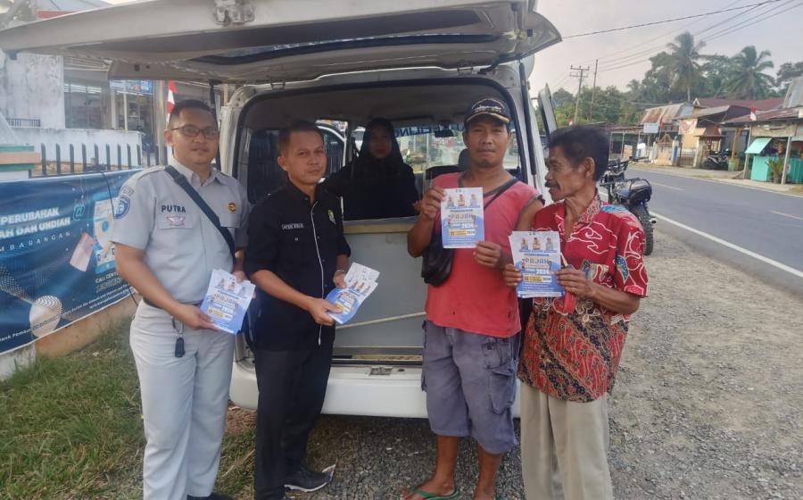 Jasa Raharja Bersama Tim Pembina Samsat Melakukan Sosialisasi Pemutihan Pajak Ranmor di Kecamatan Sukaraja 