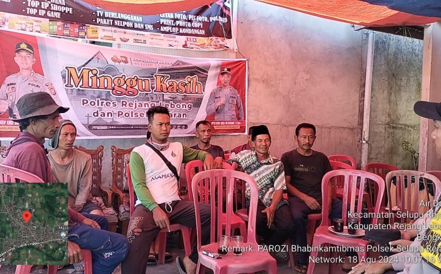 Polsek Selupu Rejang Minggu Kasih di Kelurahan Air Duku 