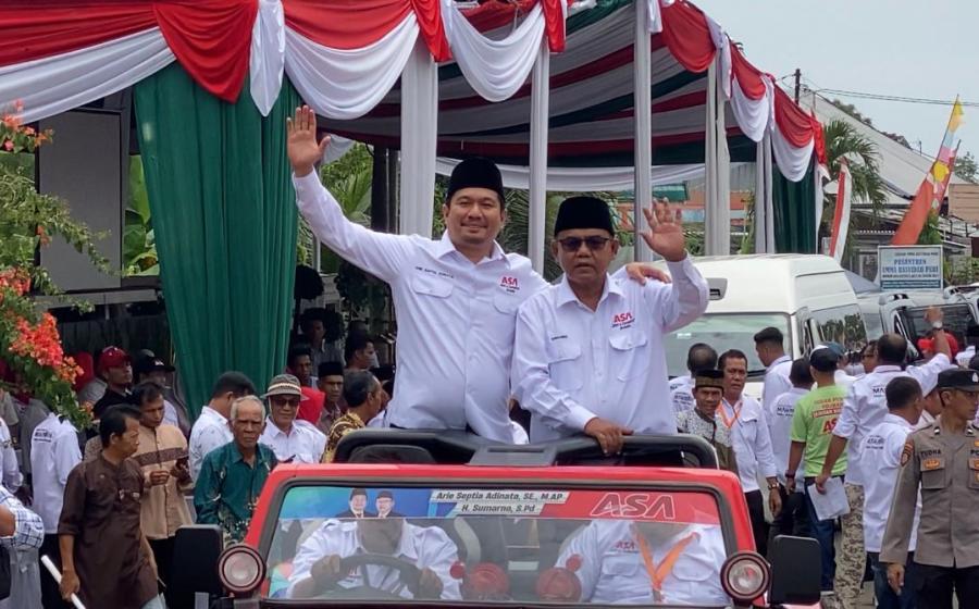 Dengan Dukungan 10 Partai Politik, Pasangan Arie-Sumarno Resmi Daftarkan Diri ke KPU Bengkulu Utara