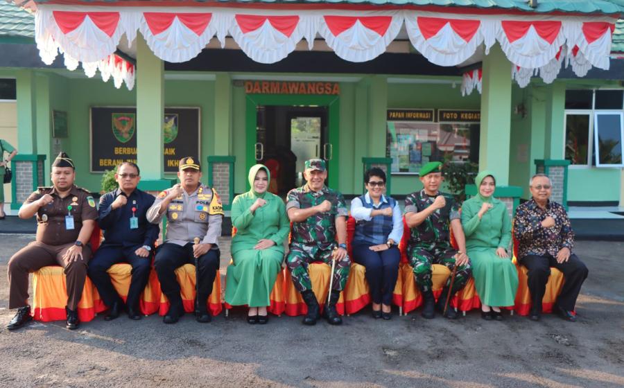 Kapolres Bengkulu Utara Hadiri Kunjungan Kerja Brigjen TNI Rachmad Zulkarnaen Danrem 041/Gamas di Mako Kodim 0423 