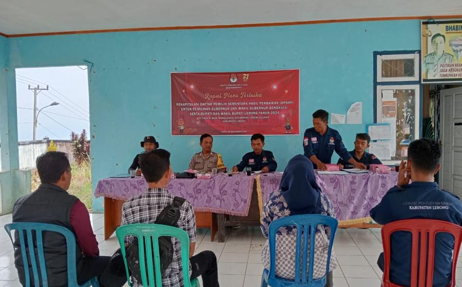 Bhabinkamtibmas Polsek Lebong Selatan Hadiri Rapat Pleno Terbuka DPSHP di Desa Mangkurajo dan Sukasari