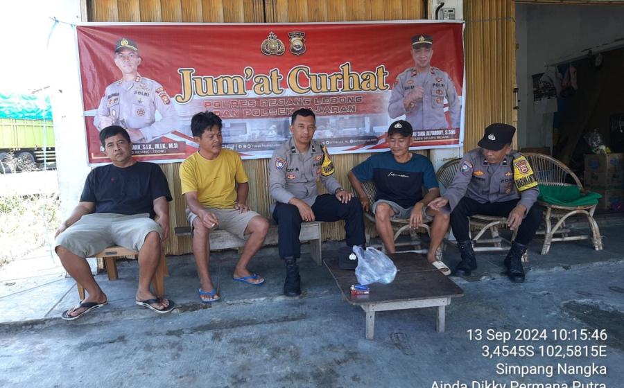Coolling System, Polsek Selupu Rejang Jumat Curhat di Kelurahan Simpang Nangka 