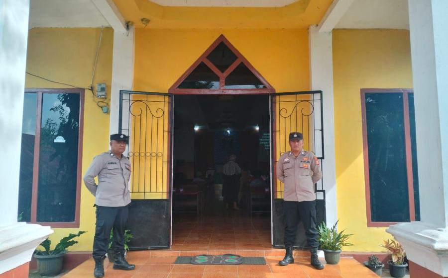 Dengarkan dan Sampaikan Imbauan Terkait Kamtibmas, Polsek Sindang Dataran Gelar Minggu Kasih 