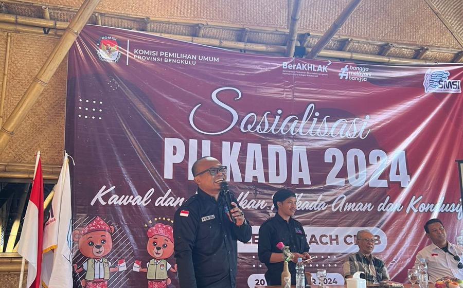 SMSI Bersama KPU Provinsi Bengkulu Sosialisasikan Pilkada 2024, Ajak Warga Kawal Pilkada Aman dan Kondusif