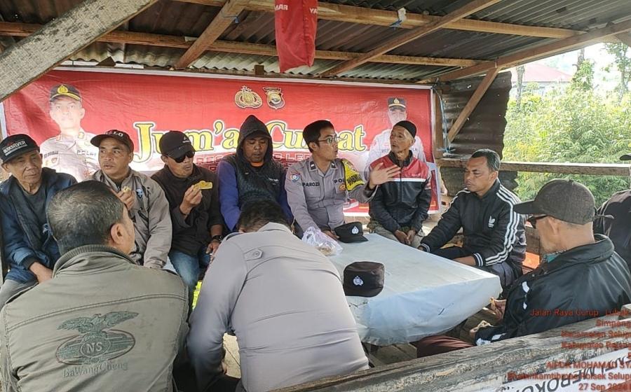 Polsek Selupu Rejang Jumat Curhat, Jalin Silahturahmi dengan Warga di Kelurahan Simpang Nangka 