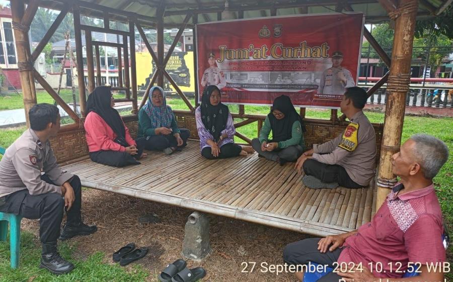 Melalui Jumat Curhat, Polsek Padang Ulak Tanding Sampaikan Imbauan Kamtibmas 