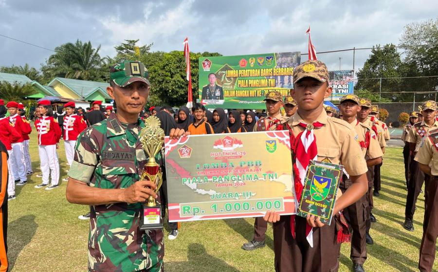 HUT TNI ke - 79, Kodim 0423 Bengkulu Utara Gelar Lomba PBB Tingkat SMP-SMA Sederajat 
