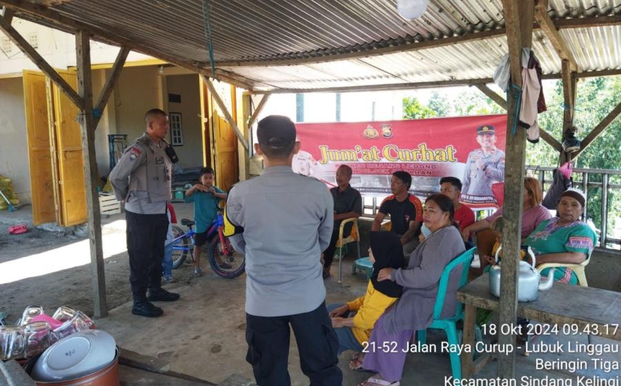 Polsek Sindang Kelingi Laksanakan Jumat Curhat Bersama Kapolsek Sindang Kelingi