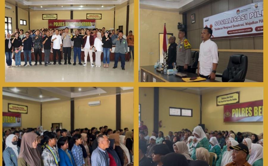 Sosialisasi dan Deklarasi Pilkada Damai, Kapolres Bengkulu Utara Ajak Pemuda Jaga Demokrasi