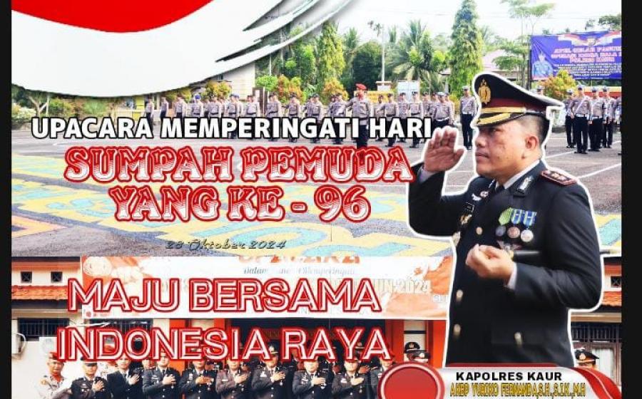 Polres Kaur Gelar Upacara Peringatan Sumpah Pemuda di Lapangan Satya Haprabu