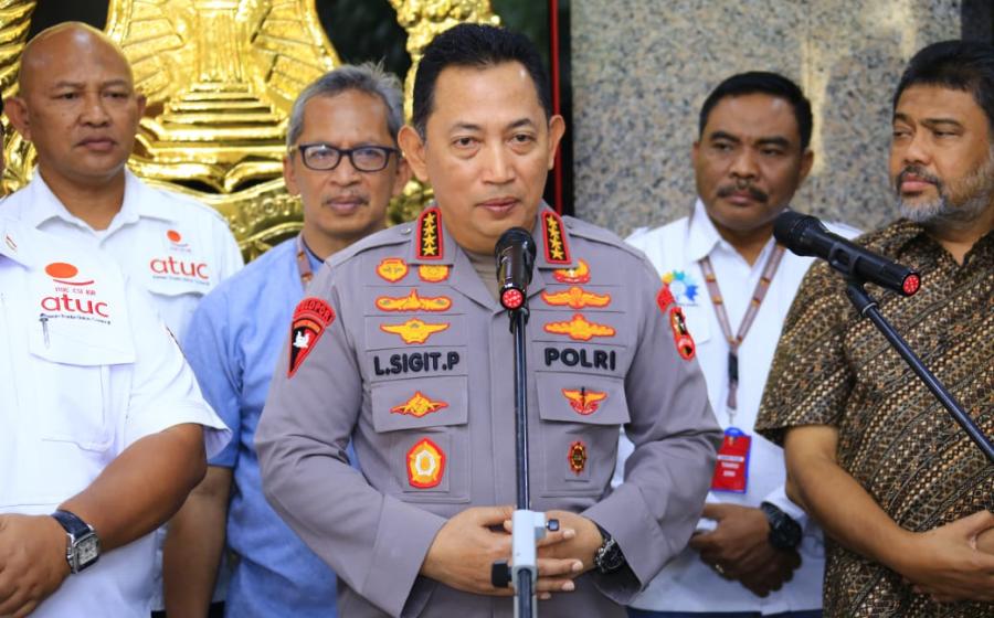 Terima Audiensi Para Buruh, Kapolri Apresiasi Upaya Menjaga Ruang Demokrasi 
