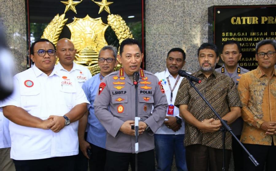 Terima Audiensi Para Buruh, Kapolri Apresiasi Upaya Menjaga Ruang Demokrasi