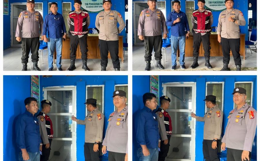 Kasubsatgas PAM Lakukan Pengecekan Kantor PPK Sungai Serut, Pastikan Situasi Aman