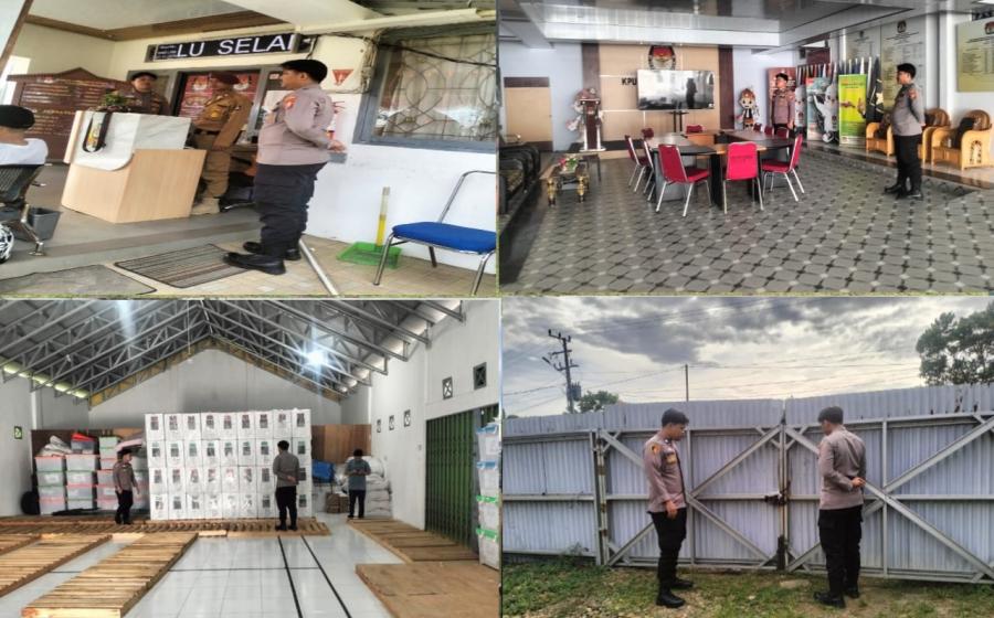 Satgas Preventif Polresta Bengkulu Laksanakan Pengamanan di Kantor KPU Kota Bengkulu 
