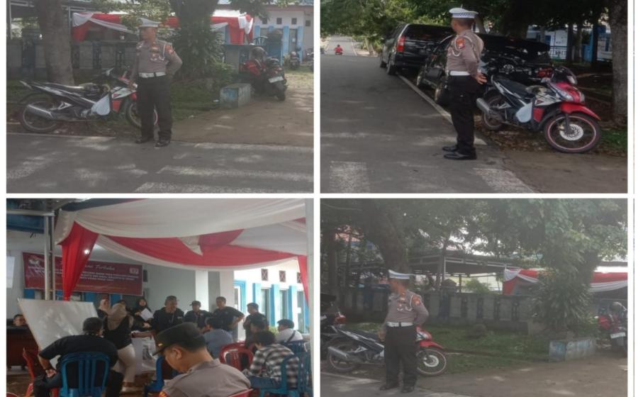 Polresta Bengkulu Lakukan Patroli Lalu Lintas pada Kegiatan Pleno Tingkat PPK di Kecamatan Ratu Agung