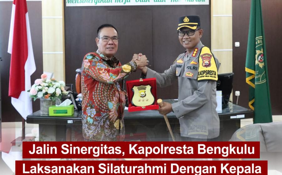 Jalin Sinergitas, Kapolresta Bengkulu Laksanakan Silaturahmi Dengan Kepala Pengadilan Negeri Bengkulu