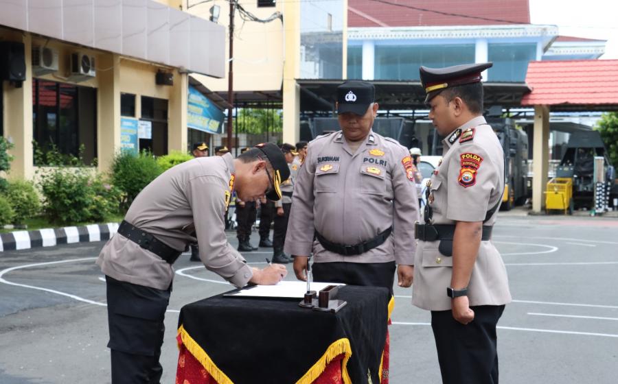 Serah Terima Jabatan, AKP Sujud Alif Yulam Lam Resmi Jabat Kasat Reskrim Polresta Bengkulu