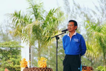 Sambutan Sekretaris Deputi Bidang Pembudayaan Olahraga Kemenpora RI, Bambang Laksono.