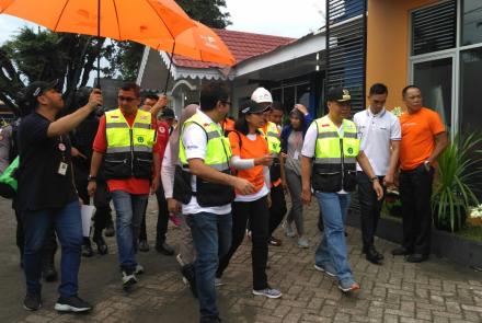 penyambutan mentri BUMN