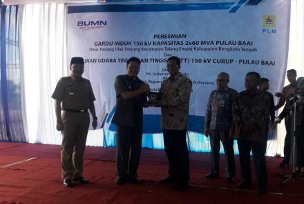Rangkaian kegiatan Peresmian Gardu Induk 150 kV Kapasitas 2x60 MVA Pulau Baai dan Saluran Udara Tegangan Tinggi (SUTT) 150 KV Curup - Pulau Baii 