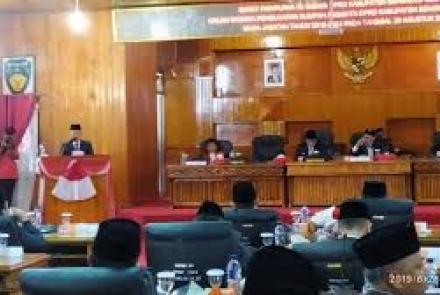 pelantikan anggota DPRD Bengkulu selatan terpilih priode 2019- 2024 