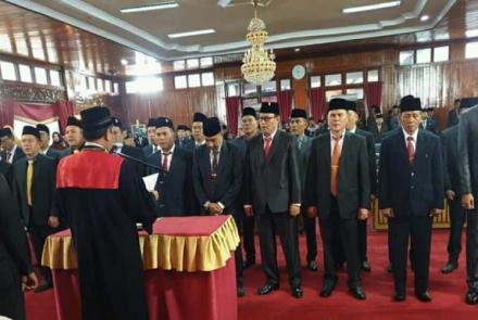 pelantikan anggota DPRD Bengkulu selatan terpilih priode 2019- 2024 