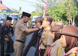 Sekda Kota Bengkulu Marjon melepas 40 orang Pramuka Penegak dan Pandega untuk mengikuti Raimuna Nasional XI di Jakarta Timur
