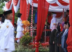 Upacara peringatan HUT RI ke 72 di halaman Kantor Walikota Bengkulu, Bentiring, Kamis pagi (17/8/2017)