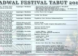 Jadwal Festival Tabut 2017