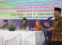 Pelantikan Pengurus Musyawarah Kerja Kepala Sekolah (MKKS) Provinsi Bengkulu