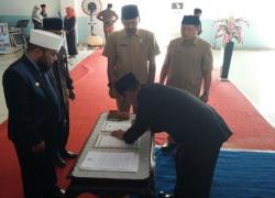 Pelantikan Sjobirin Hasan sebagai Direktur Perusahaan Daerah Air Minum (PDAM) Tirta Dharma Kota Bengkulu